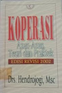 Image of Koperasi : Azas-Azas, Teori dan Praktek